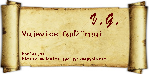 Vujevics Györgyi névjegykártya